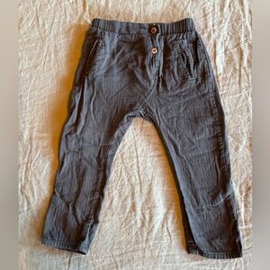 Zara Charcoal Elastic Waist Pants